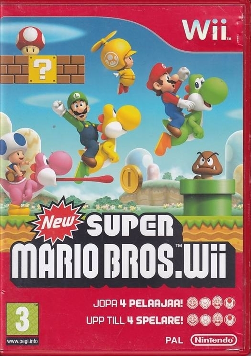 New Super Mario Bros. Wii - Finnish and Swedish - Nintendo Wii - (B Grade) (Used) (Eng)